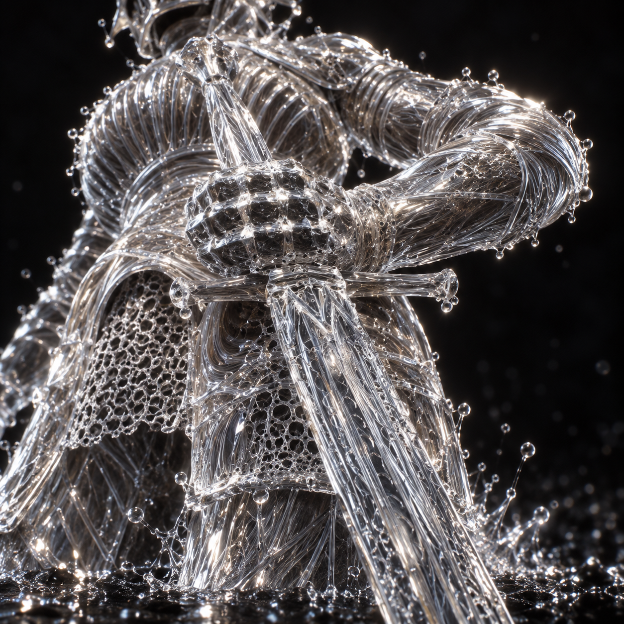 Silver hand artwork illustrating AI as an additional capability in litigation finance